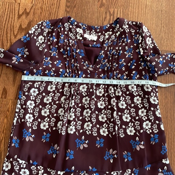 PARKER NYC Swing style dress / tunic Cordovan Acacia print teared bottom size SM - Picture 12 of 16